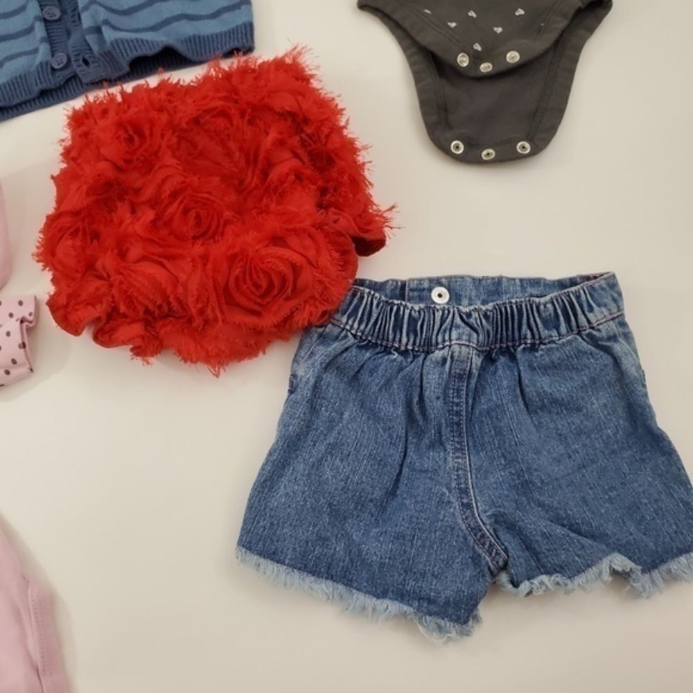 Girls Lot of 5 Size 3 6 Month One Piece Shorts Swe - Picture 6 of 6